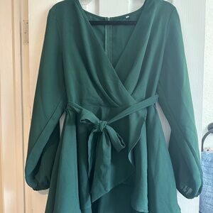 Green cocktail dress